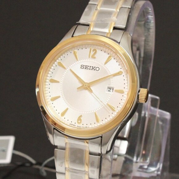 Ladies Seiko Essentials Two Tone Textured Dial 30mm main image 6